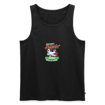 Voyage direct en Grèce avec ma famille tribe - Débardeur bio Premium Homme - noir - Devant - Michal (187cm)