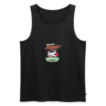 li Straight Trippin' To Liechtenstein With My Trib - Männer Premium Bio Tank Top - Schwarz - Vorne - AI Model Male 178 light (178cm)
