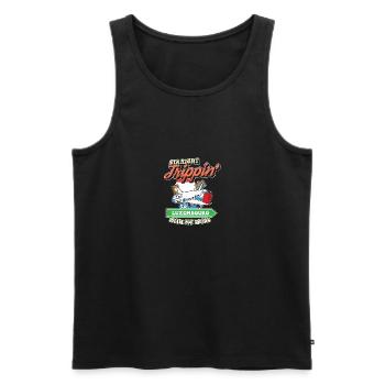 Straight Trippin To Luxembourg With My Tribe - Men's Premium Organic Tank Top - black - Front - AI Model Male 178 light (178cm)
