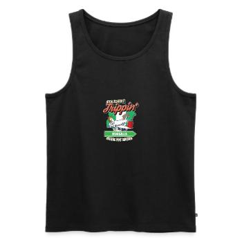 Straight Trippin' To Nigeria With My Tribe Family - Men's Premium Organic Tank Top - black - Front - AI Model Male 178 light (178cm)