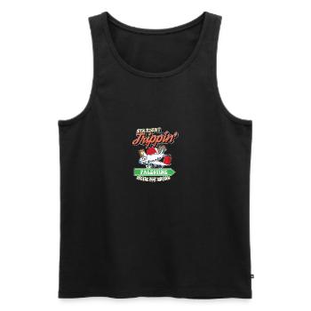 Straight Trippin' To Palestine With My Tribe - Männer Premium Bio Tank Top - Schwarz - Vorne - AI Model Male 178 light (178cm)