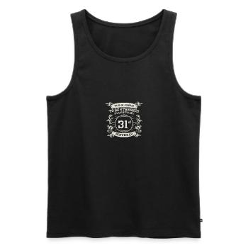 Trop béni pour être stressé 31e anniversaire - Débardeur bio Premium Homme - noir - Devant - Michal (187cm)