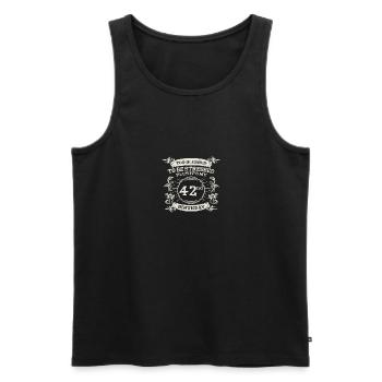 Too Bless To Be Stressed 42nd Birthday Turning 42 - Men's Premium Organic Tank Top - black - Front - Michal (187cm)