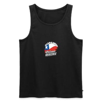 Fierté du patrimoine hispanique chilien - Chile Heritage - Débardeur bio Premium Homme - noir - Devant - Michal (187cm)