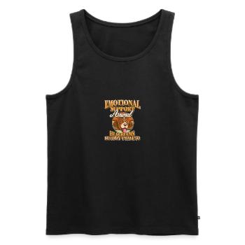 Emotionales Unterstützungstier Er schreit, damit ich es nicht tue - Männer Premium Bio Tank Top - Schwarz - Vorne - AI Model Male 178 light (178cm)