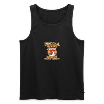 Emotional Support Animal Chicken Companion for - Men's Premium Organic Tank Top - black - Front - AI Model Male 178 light (178cm)
