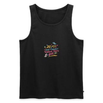 20 Jahre später und ich habe ihn noch nicht getötet - Männer Premium Bio Tank Top - Schwarz - Vorne - Michal (187cm)
