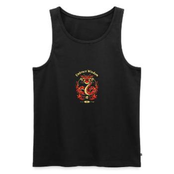 Embrace Wisdom Lunar New Year 2025 Year of the - Men's Premium Organic Tank Top - black - Front - Michal (187cm)