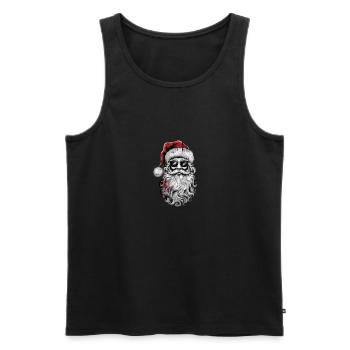 Santa Face Sunglasses With Hat Beard Christmas - Men's Premium Organic Tank Top - black - Front - Michal (187cm)