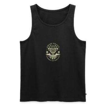 Mental Health Flower Celestial Gardening - Männer Premium Bio Tank Top - Schwarz - Vorne - AI Model Male 178 light (178cm)