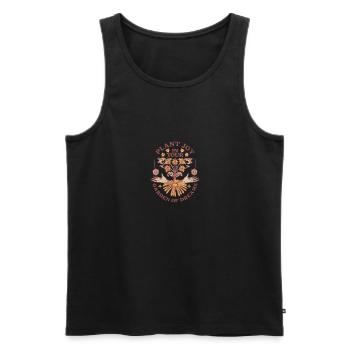Mental Health Flower Celestial Gardening - Männer Premium Bio Tank Top - Schwarz - Vorne - AI Model Male 178 light (178cm)