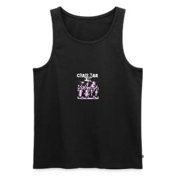 Rebel Clash Of Classes Resist Resistance - Männer Premium Bio Tank Top - Schwarz - Vorne - AI Model Male 178 light (178cm)