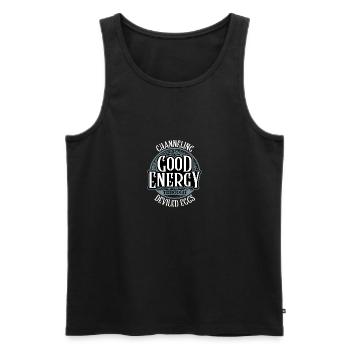 Channeling Good Energy Through Deviled Eggs Style - Men's Premium Organic Tank Top - black - Front - AI Model Male 178 light (178cm)