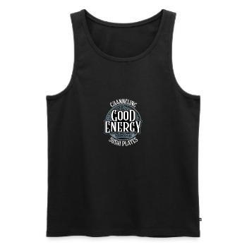 Channeling Good Energy Through Sushi Plates - Men's Premium Organic Tank Top - black - Front - AI Model Male 178 light (178cm)