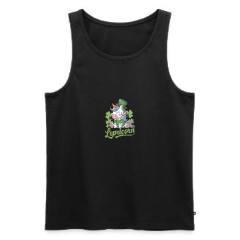 Lepricorn St. Patrick's Day Magische Vibes - Männer Premium Bio Tank Top - Schwarz - Vorne - Michal (187cm)