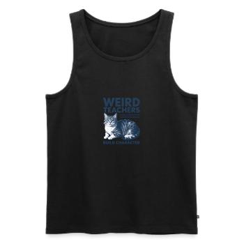 Weird Teachers Build Character Appreciation - Männer Premium Bio Tank Top - Schwarz - Vorne - AI Model Male 178 light (178cm)