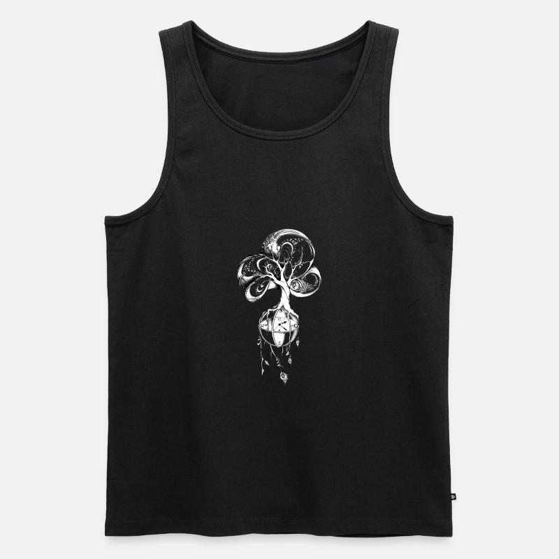 PeacockTree - Männer Premium Bio Tank Top - Schwarz