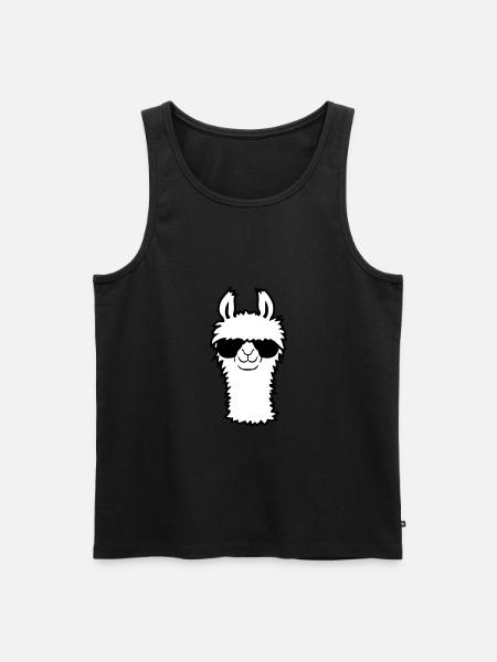 Fluffy Llama Cool - Men's Premium Organic Tank Top - black