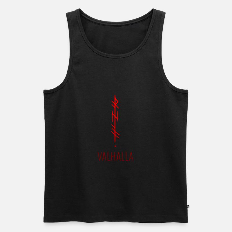 Wikinger Walhalla - Männer Premium Bio Tank Top - Schwarz