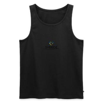 Amour - Sverige - Débardeur bio Premium Homme - noir - Devant - AI Model Male 178 light (178cm)