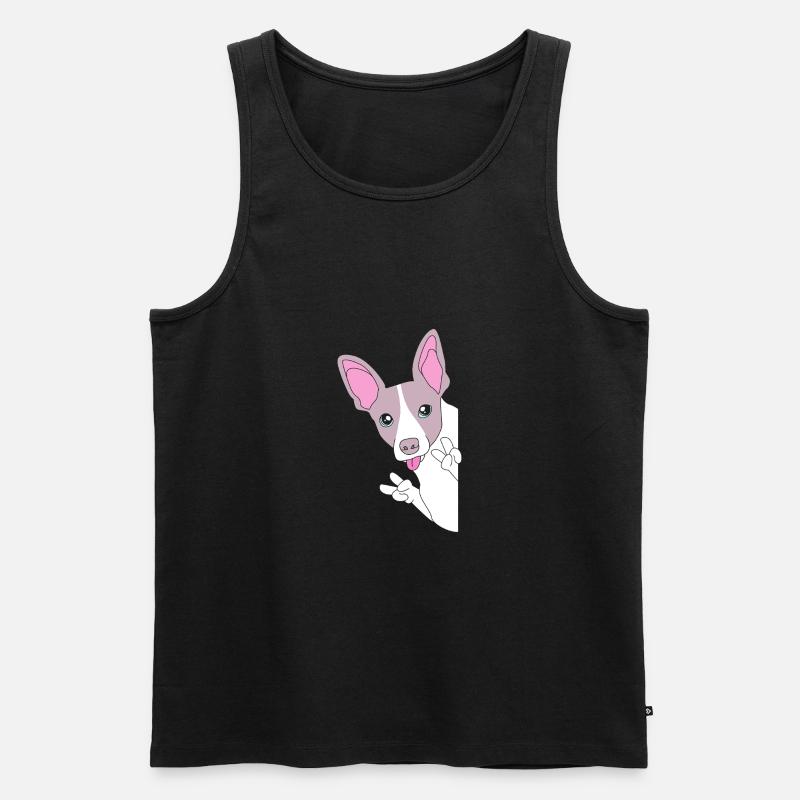 Rat Terrier - Männer Premium Bio Tank Top - Schwarz