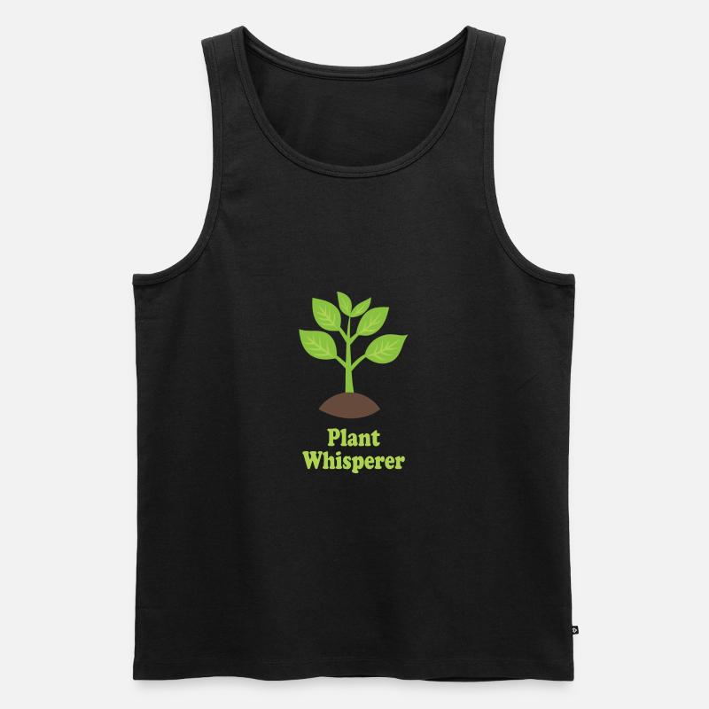 Pflanzen Flüsterer - Männer Premium Bio Tank Top - Schwarz