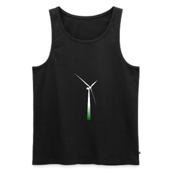 windmill windmuehle wind turbine windrad11 - Männer Premium Bio Tank Top - Schwarz - Vorne - Michal (187cm)