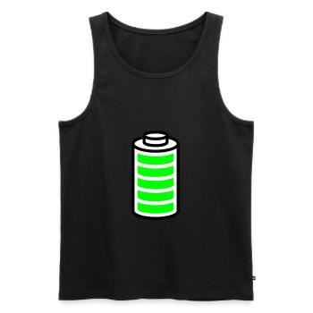 Volle Batterie - Männer Premium Bio Tank Top - Schwarz - Vorne - AI Model Male 178 light (178cm)