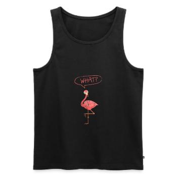 flamingo - Men's Premium Organic Tank Top - black - Front - AI Model Male 178 light (178cm)