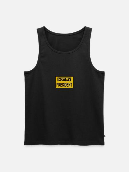 Not my president - Men's Premium Organic Tank Top - black