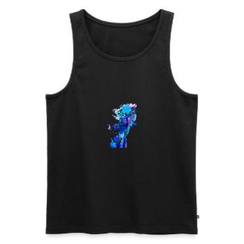 Soccer - Men's Premium Organic Tank Top - black - Front - Michal (187cm)
