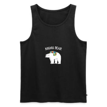 Mama Bear - Männer Premium Bio Tank Top - Schwarz - Vorne - AI Model Male 178 light (178cm)