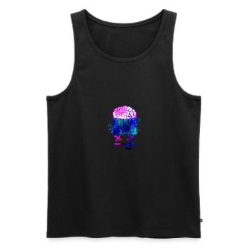 Brain Dead - Men's Premium Organic Tank Top - black - Front - Michal (187cm)