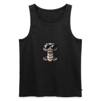 Serpent Cobra Cool Animal - Débardeur bio Premium Homme - noir - Devant - Michal (187cm)