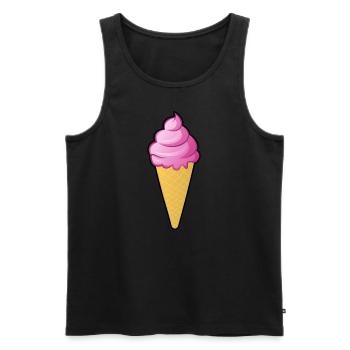 Himbeeren Eis Kostüme Eiscreme Himbeereis Eistüte - Männer Premium Bio Tank Top - Schwarz - Vorne - Michal (187cm)