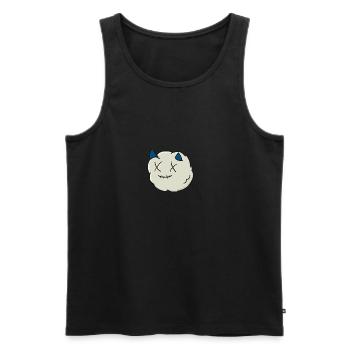 Motif Boufball - Débardeur bio Premium Homme - noir - Devant - Michal (187cm)