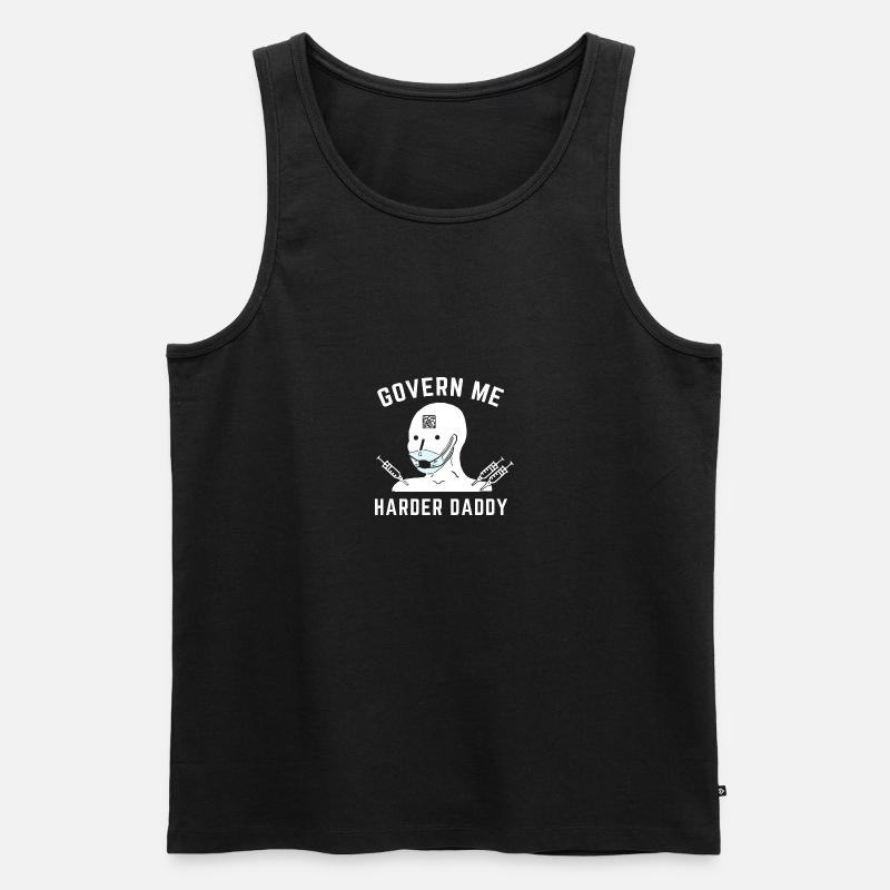 BEHERRSCHE MICH HÄRTER DADDY - Männer Premium Bio Tank Top - Schwarz
