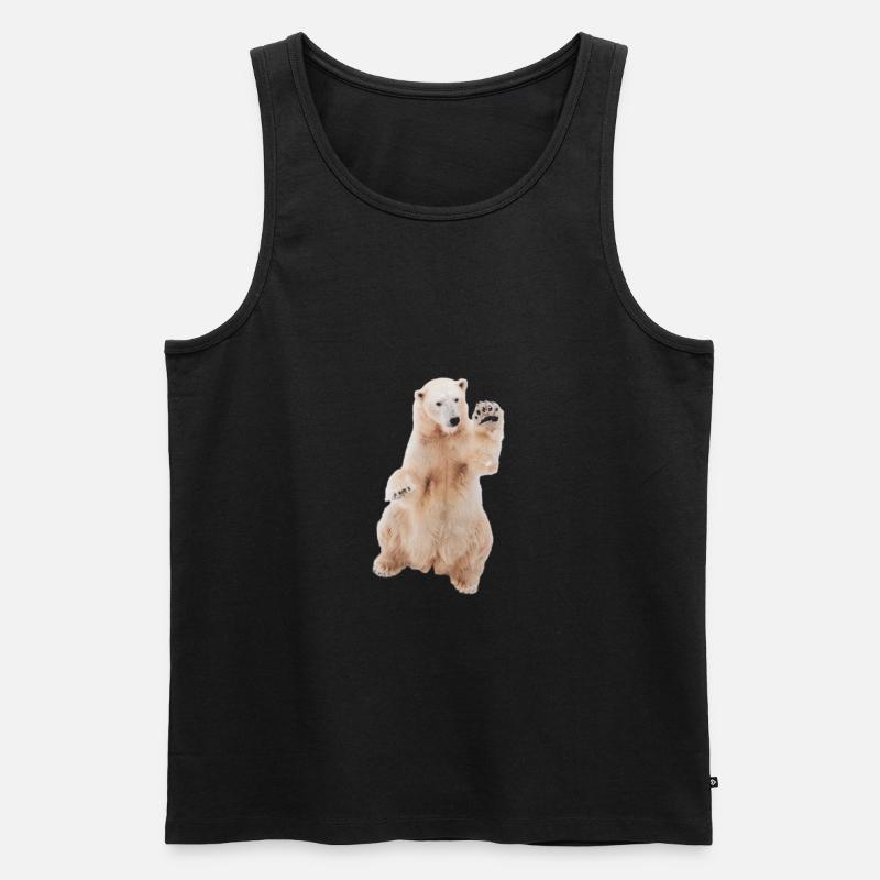 Eisbär - Männer Premium Bio Tank Top - Schwarz