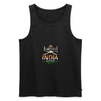 Taj Mahal India Agra - Männer Premium Bio Tank Top - Schwarz - Vorne - AI Model Male 178 light (178cm)