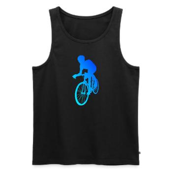 Road Bike Herren Rennrad Roadbike Damen Rennradfah - Männer Premium Bio Tank Top - Schwarz - Vorne - AI Model Male 178 light (178cm)