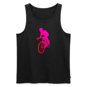 Damen Road Bike Roadbike Rennradfahrer Herren - Männer Premium Bio Tank Top - Schwarz - Vorne - AI Model Male 178 light (178cm)