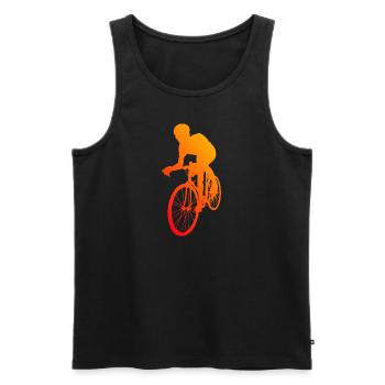 Men's Women's Road Cycling Road Cyclists - Men's Premium Organic Tank Top - black - Front - Michal (187cm)