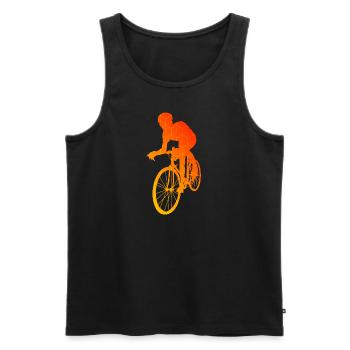 Vélo de route Femmes Vélo de route Cycliste de route - Débardeur bio Premium Homme - noir - Devant - Michal (187cm)