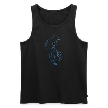 BMX Hommes BMX Garçons BMX Vélo BMX Cyclisme - Débardeur bio Premium Homme - noir - Devant - AI Model Male 178 light (178cm)
