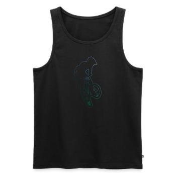 ladies cycling bmx young bike bmx bicycle - Men's Premium Organic Tank Top - black - Front - Michal (187cm)