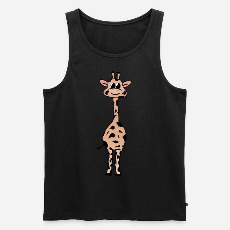 Giraffe - Männer Premium Bio Tank Top - Schwarz