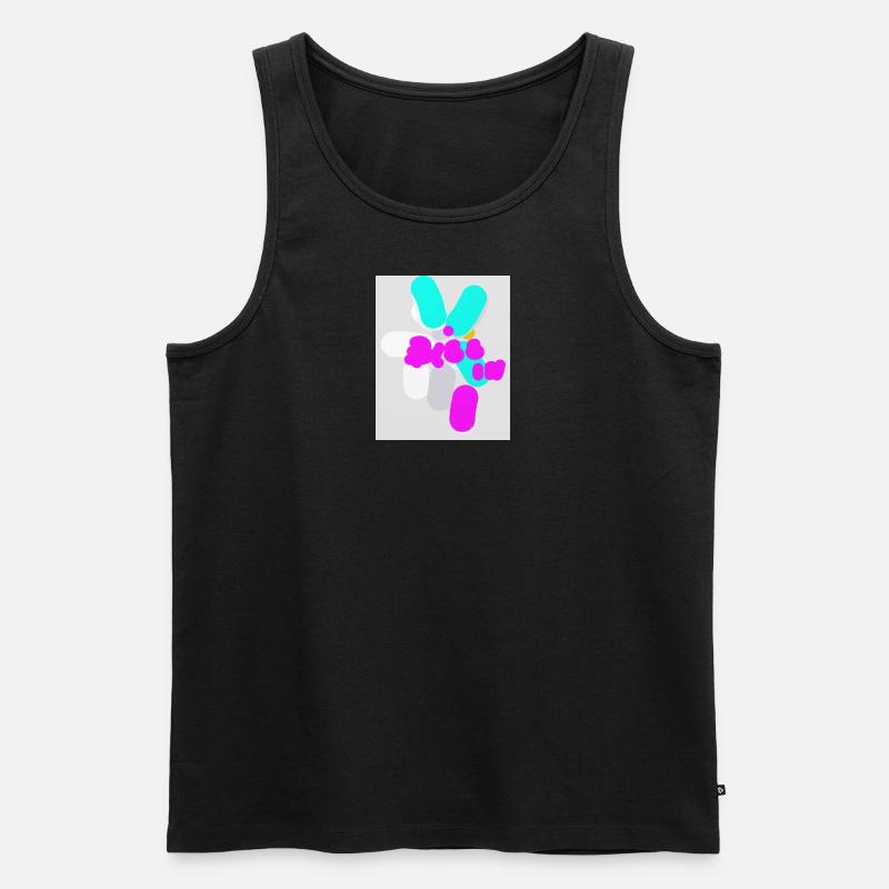 Edgar white - Männer Premium Bio Tank Top - Schwarz