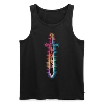 Sword of Legends - Men's Premium Organic Tank Top - black - Front - Michal (187cm)