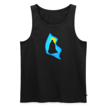 Geister Gespenst Untote - Männer Premium Bio Tank Top - Schwarz - Vorne - AI Model Male 178 light (178cm)