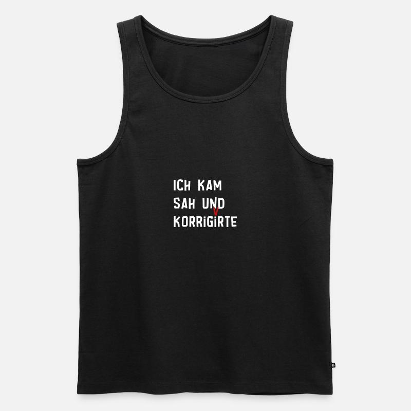 Lateinlehrer Student Schüler Geschenk - Männer Premium Bio Tank Top - Schwarz